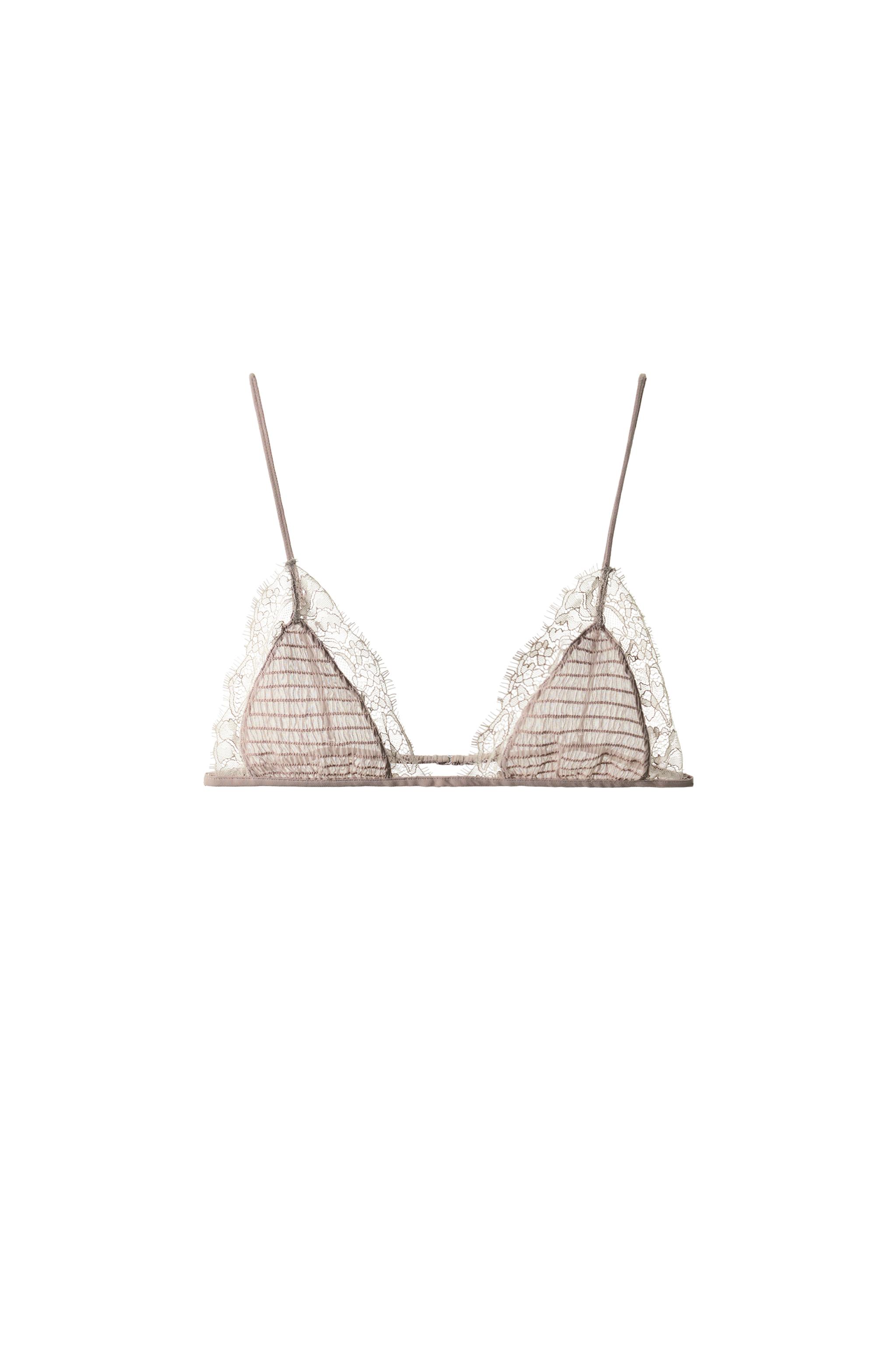 BRALETTE TRIANGLE EN DENTELLE TEXTURÉE